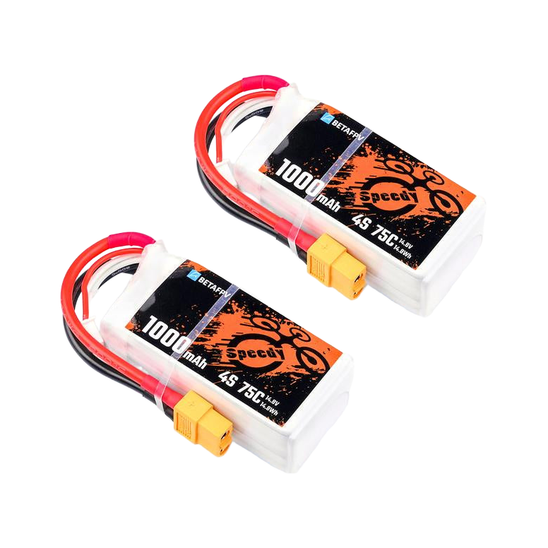 BetaFPV 1000mAh 14.8V 4S 75C XT60 LiPo Battery [DG]
