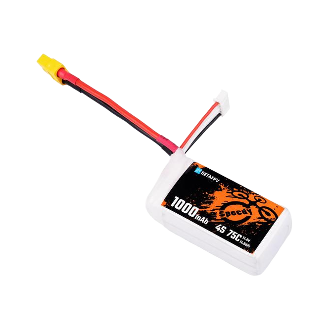 BetaFPV 1000mAh 14.8V 4S 75C XT60 LiPo Battery [DG]