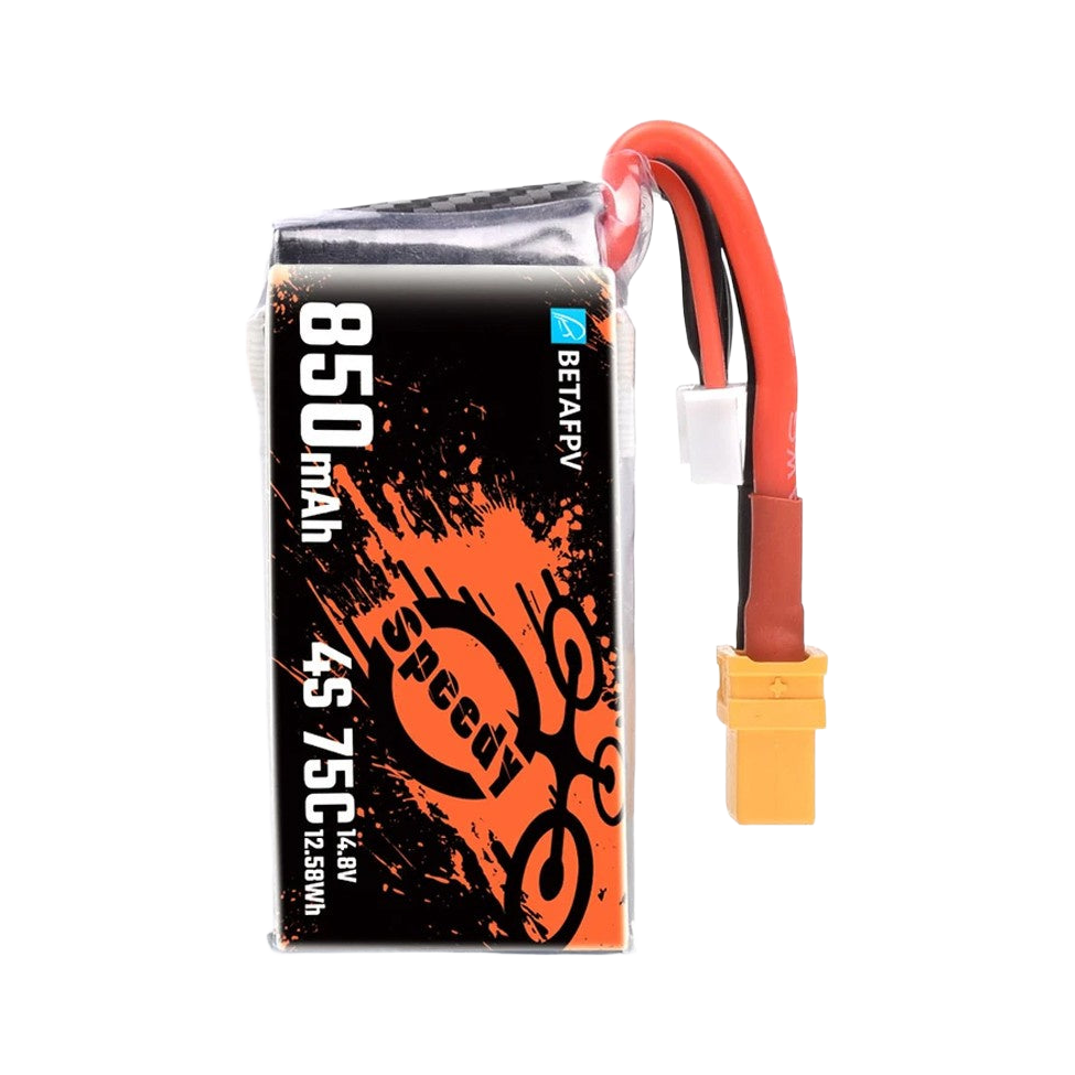 BetaFPV 850mAh 14.8V 4S 75C XT30 LiPo Battery [DG]