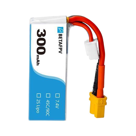 BetaFPV 300mAh 7.4V 2S 45C XT30 LiPo Battery [DG]