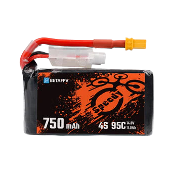 BetaFPV 750mAh 14.8V 4S 95C XT30 LiPo Battery [DG]