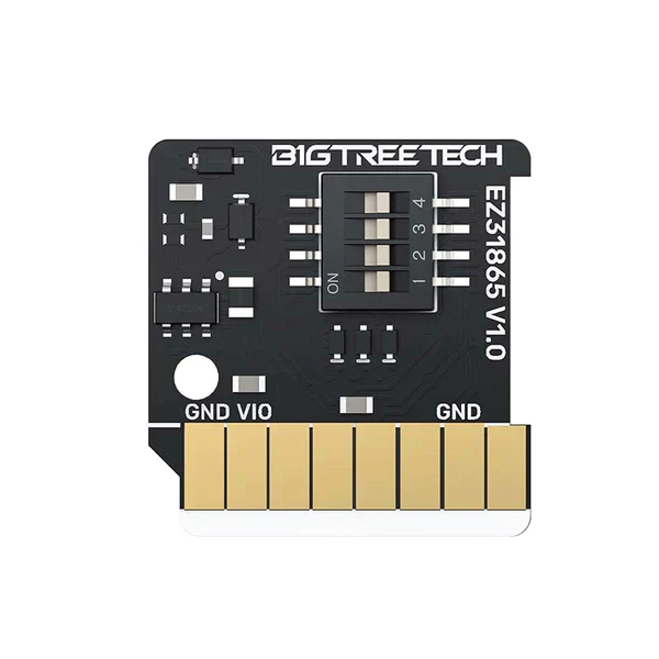 BigTreeTech EZ31865 board image 2 on transparent background with Version 4 white halo