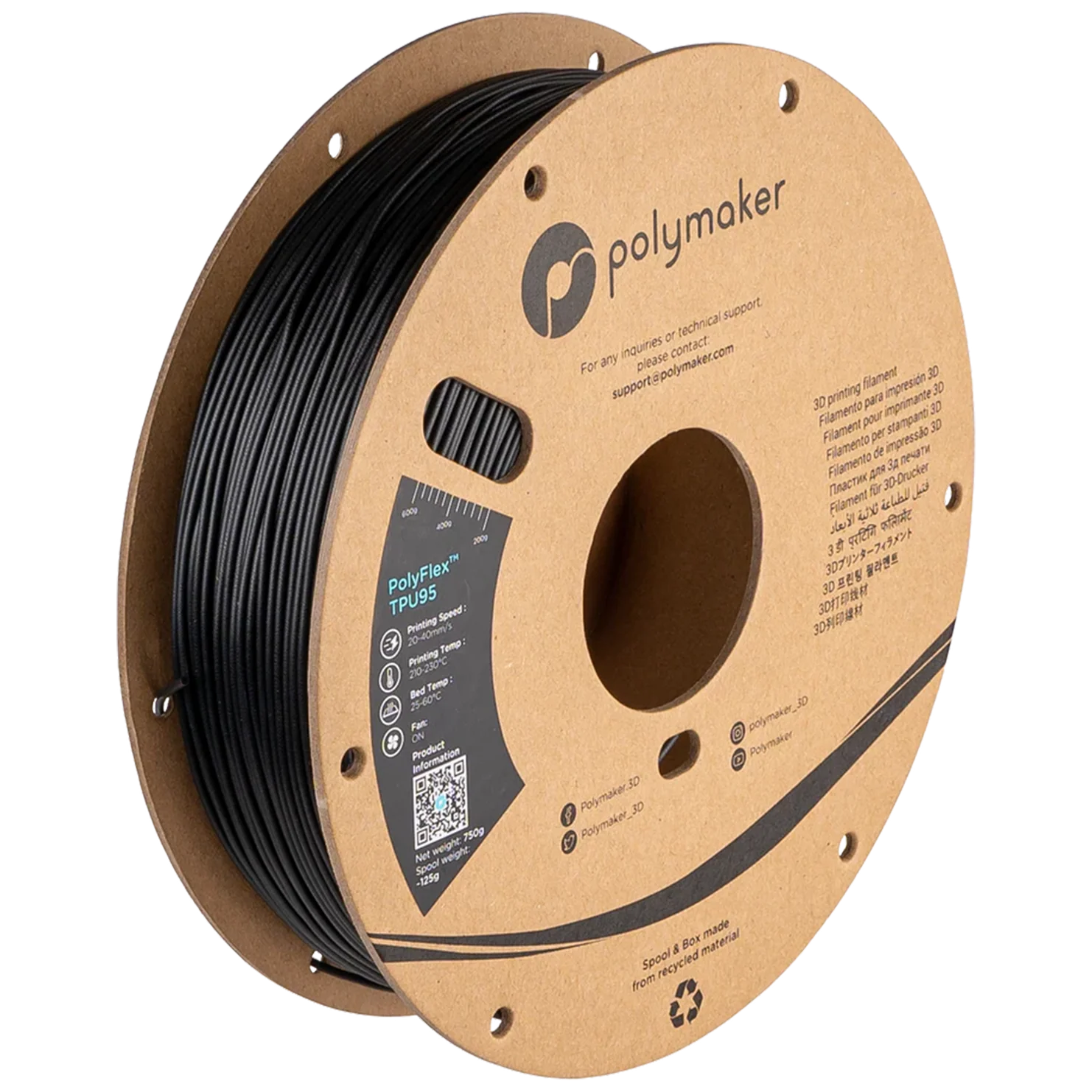 Polymaker PolyFlex TPU95 1.75mm Filament 750g
