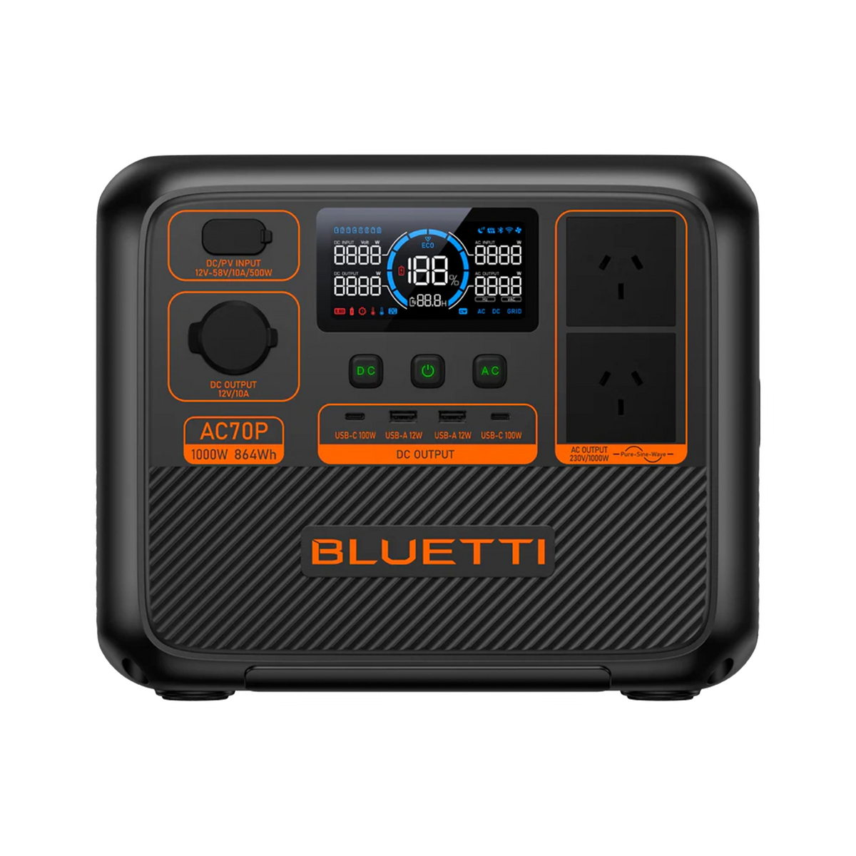 Bluetti AC70P Portable Power Station 1000W 864Wh