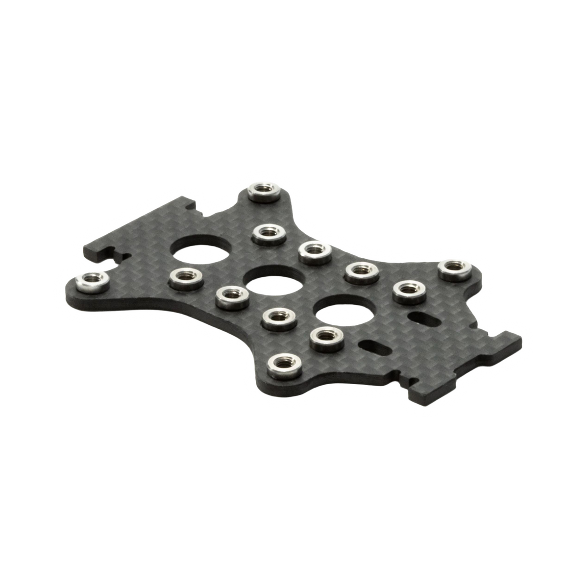 BMS Racing JS-2 Mid Plate with Pressnuts Fitted T700 Carbon