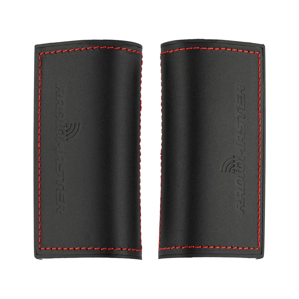 RadioMaster Boxer black leather grips — transparent dark-mode product image 1