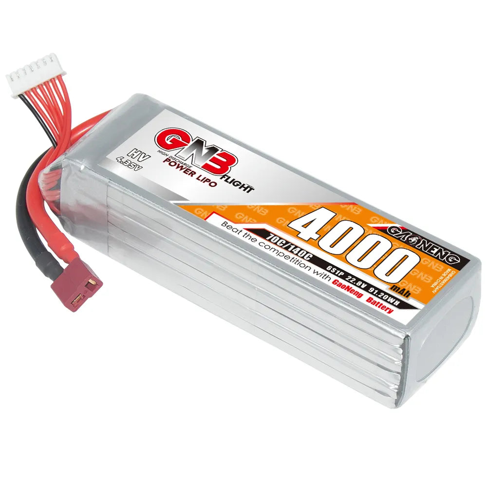 GAONENG GNB LiHV 6S 22.8V 4000mAh 70C LiPo Battery T-PLUG [DG]