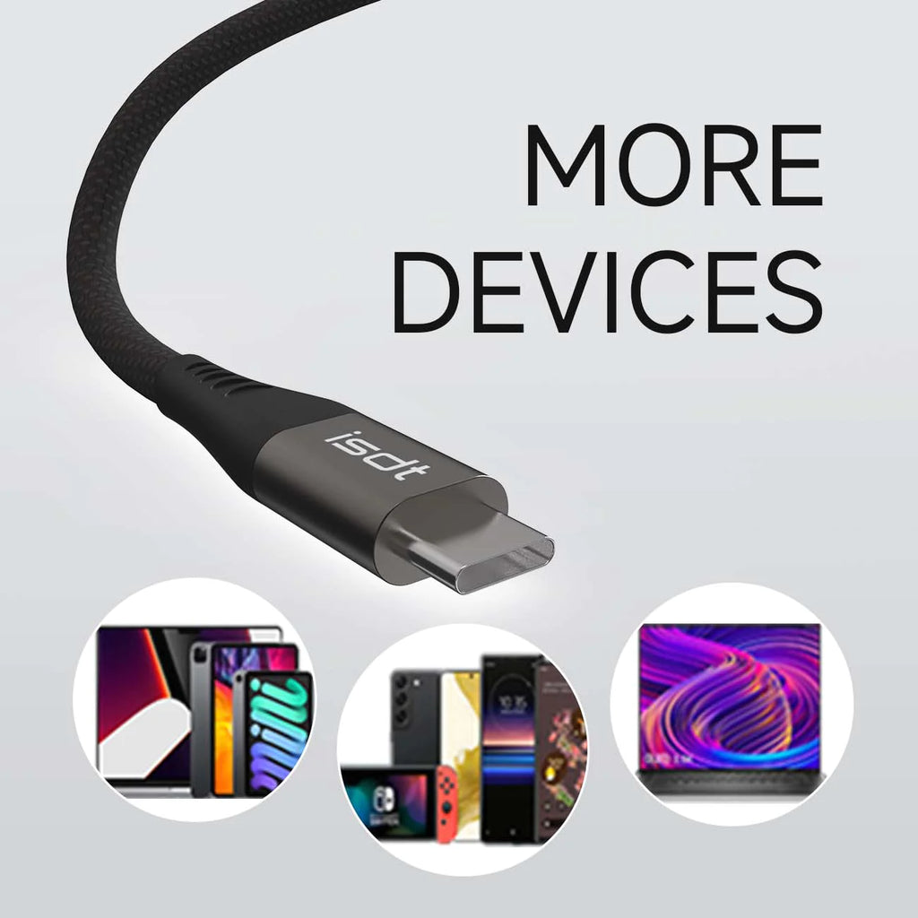 iSDT USB C Charger Cable, 100W/240W Fast Charge Cable 1.2m/2m
