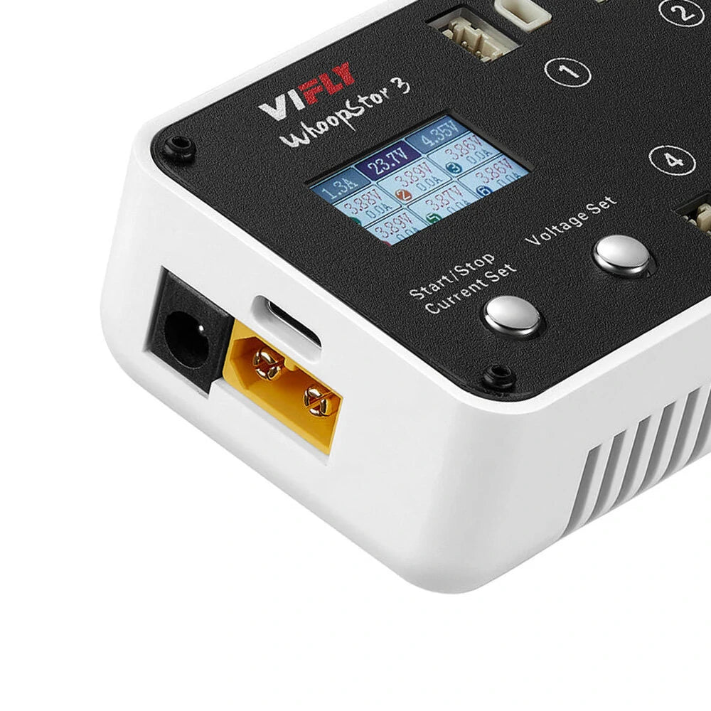 VIFLY WhoopStor V3 40W 1S Lipo Battery Charger/Discharger with BT2/A30/PH2 Connector Compatability