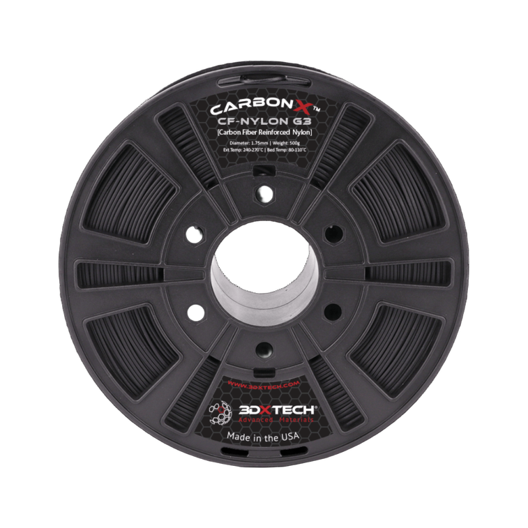 3DXTech CarbonX PA6+CF GEN 3 [CARBON FIBER NYLON] Filament 1.75mm