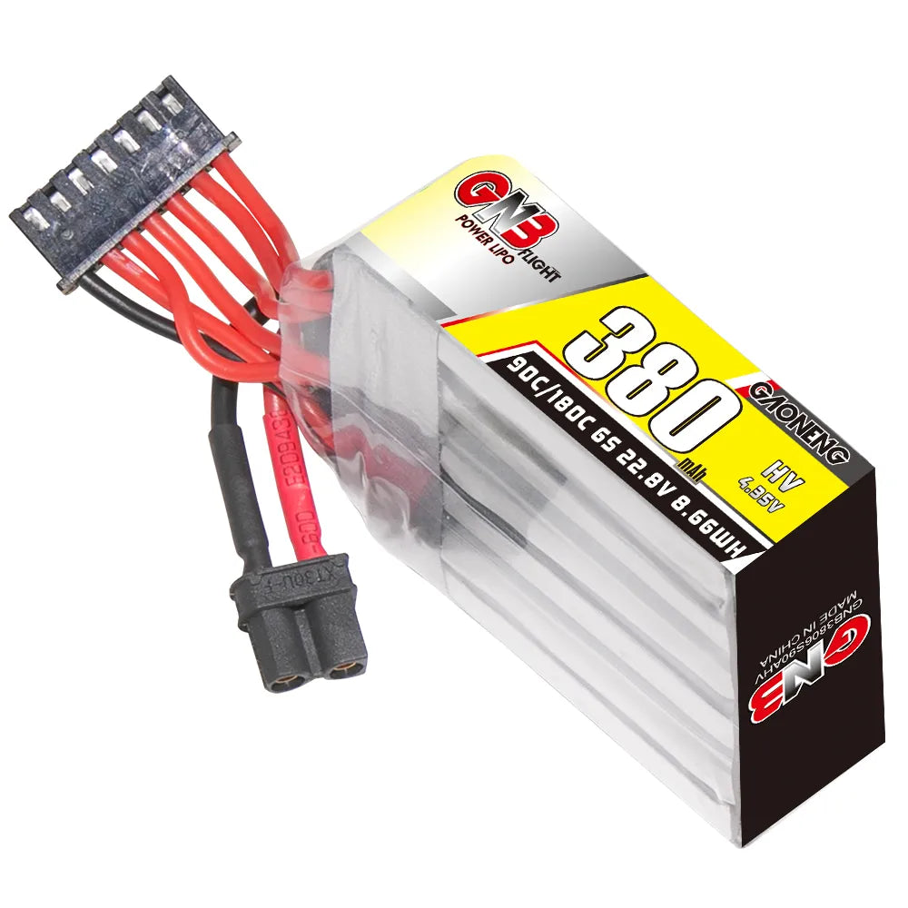 GAONENG GNB LiHV 6S 22.8V 380mAh 90C XT30 LiPo Battery [DG]