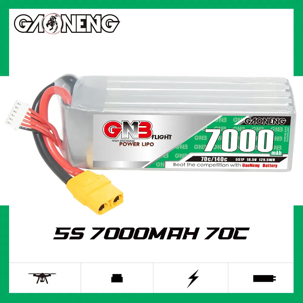 GAONENG GNB 5S 18.5V 7000mAh 70C LiPo Battery XT90 [DG]