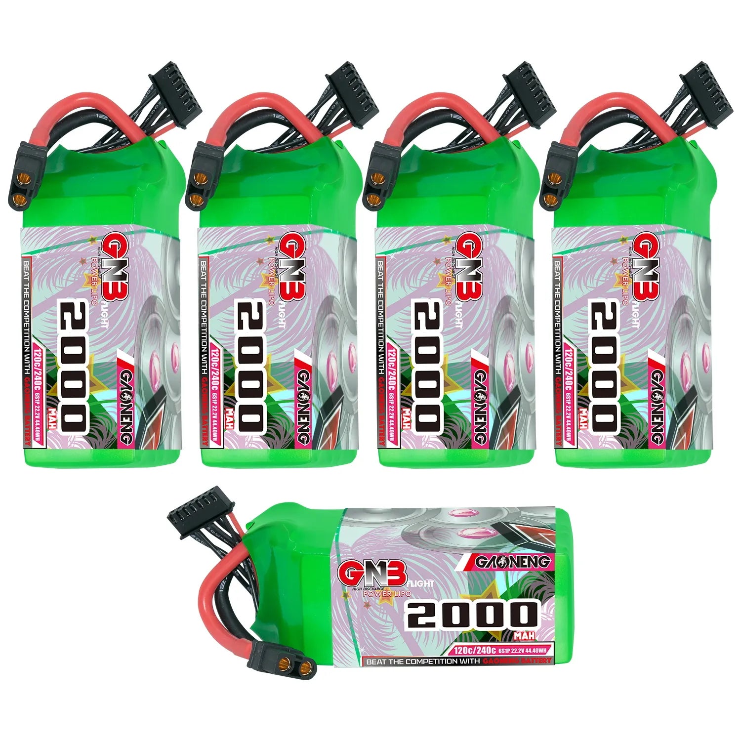 GAONENG GNB 6S 22.2V 2000mAh 120C XT60 LiPo Battery [DG]
