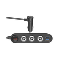 Cigarette 12/24v Triple Outlet with USB QC3 and Voltage Display