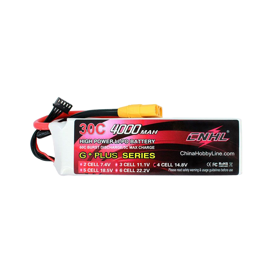 CNHL 4000mAh 14.8V 4S 30C XT90 LiPo Battery [DG]
