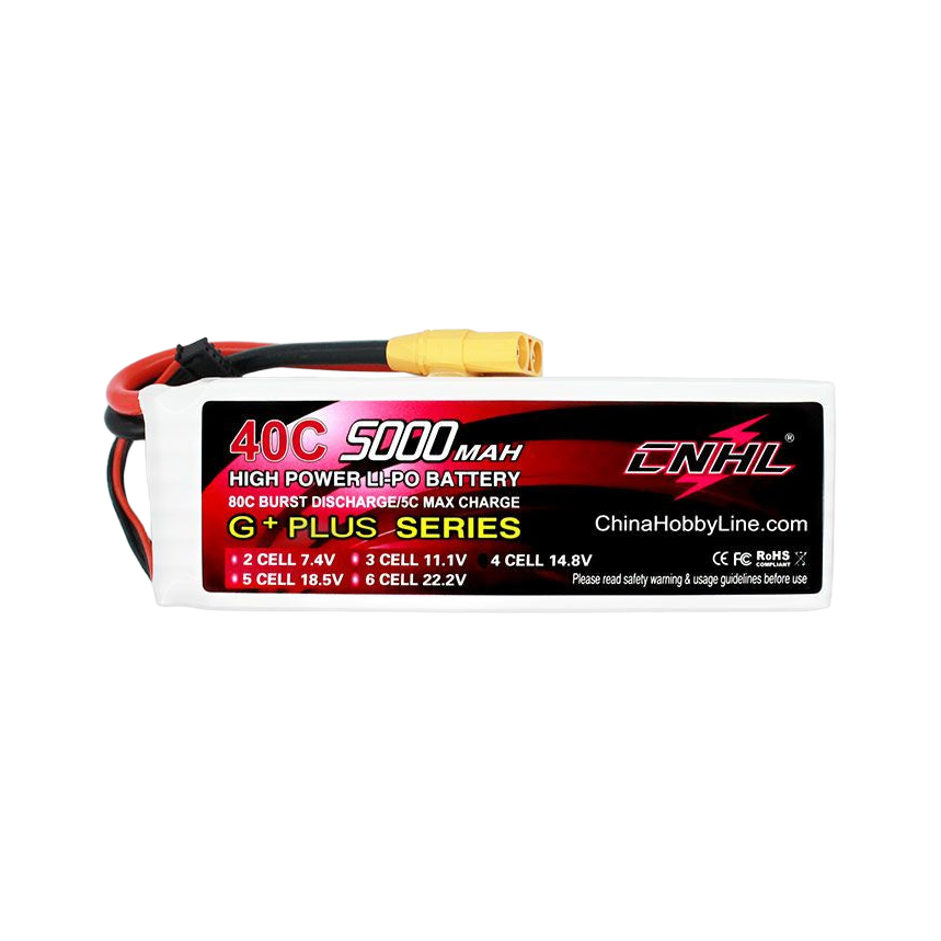 CNHL 5000mAh 14.8V 4S 40C XT90 LiPo Battery [DG]