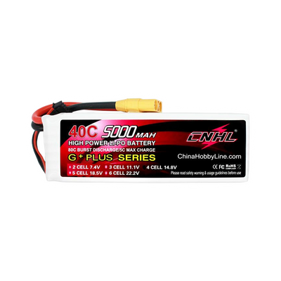 CNHL 5000mAh 14.8V 4S 40C XT90 LiPo Battery [DG]