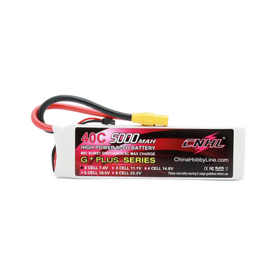 CNHL 5000mAh 7.4V 2S 40C XT90 LiPo Battery [DG]