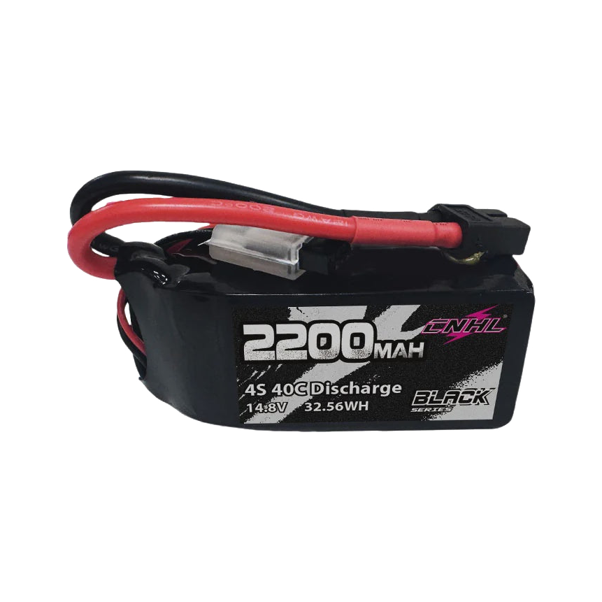 CNHL Black Series 2200mAh 14.8V 4S 40C XT60 LiPo Battery Shorty for RC Plane [DG]