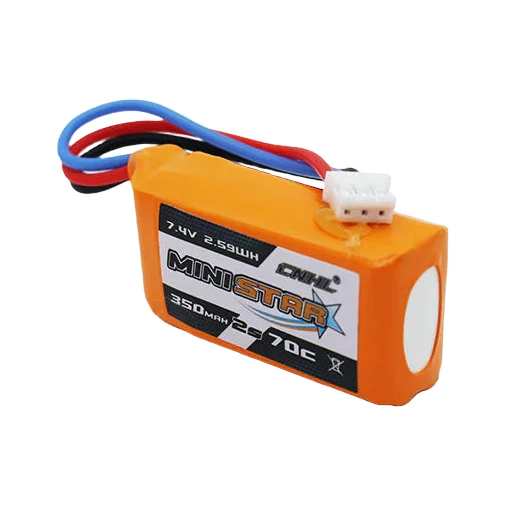 CNHL MiniStar 350mAh 2S 70C 7.4V LiPo Battery - transparent dark mode image 2