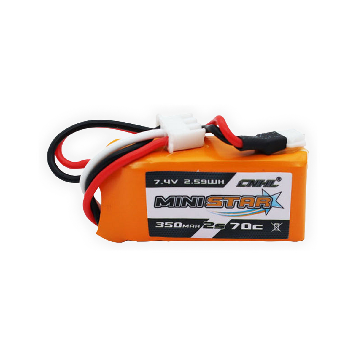 CNHL MiniStar 350mAh 2S 70C for FMS FCX18 & FCX24 Molex Battery [DG]