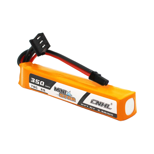 Chinahobbyline CNHL Ministar 350MAH 7.6V 2S 70C HV Lipo Battery Skinny Long (3 Pack) [DG]