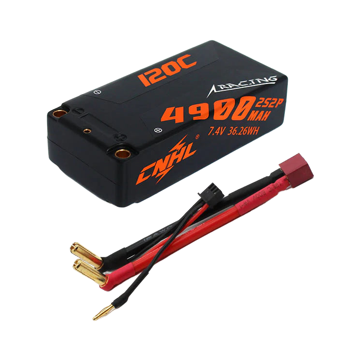 CNHL Racing Series 4900mAh 7.4V 2S2P 120C T-Plug LiPo Battery Shorty Hard Case [DG]