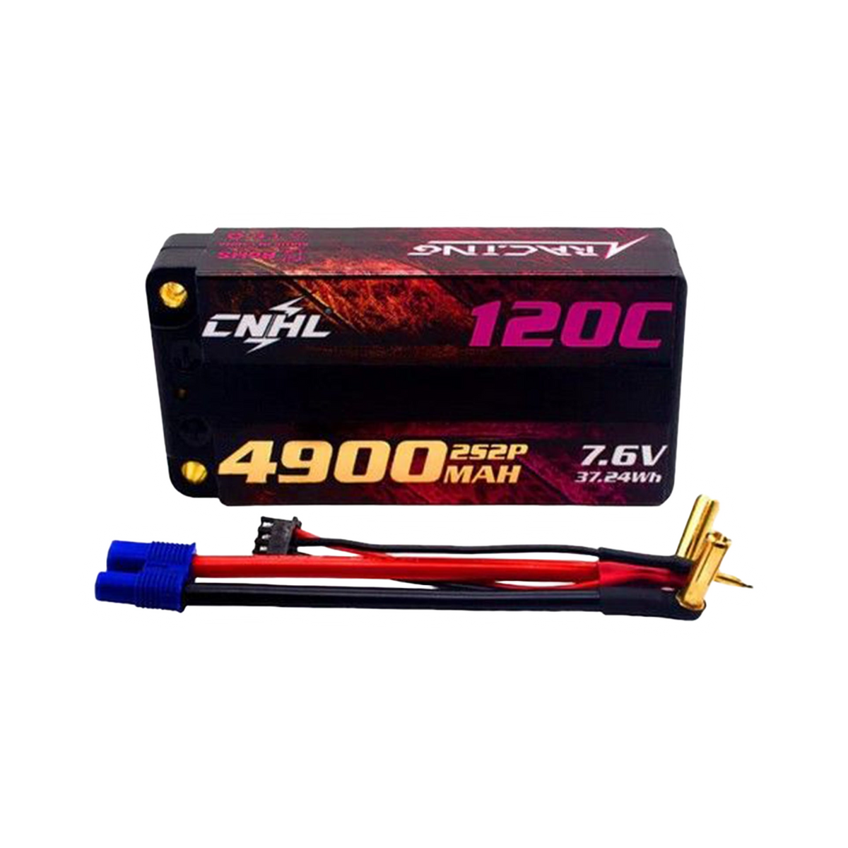 CNHL Racing Series 4900mAh 7.6V 2S2P 120C EC3 LiHV Battery Shorty Hard Case [DG]