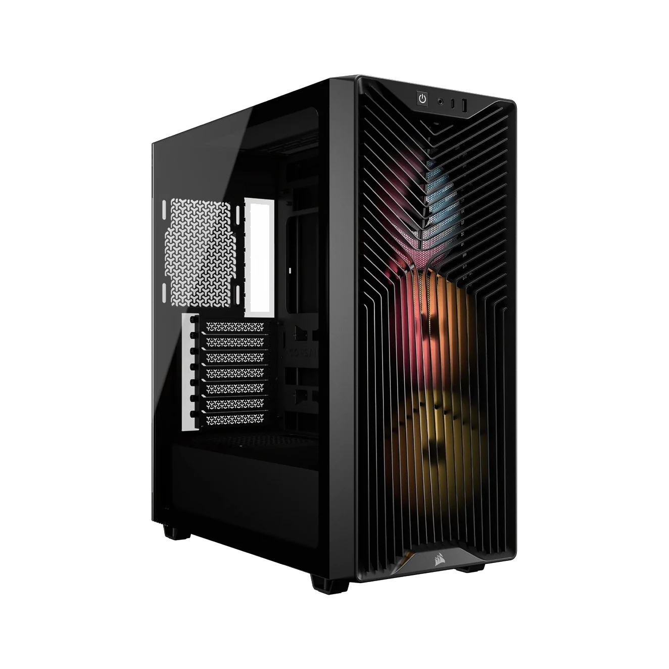 Corsair 3200D RS ARGB case — transparent dark-mode product image 1