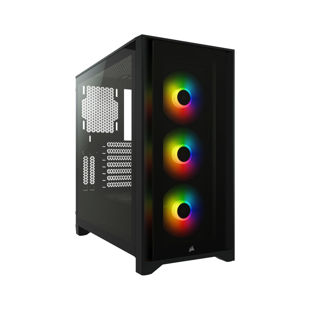 Corsair iCUE 4000X RGB Tempered Glass Mid Tower Case Black CC-9011204-WW [PC]