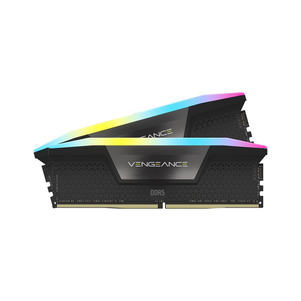 CORSAIR Vengeance RGB DDR5 RAM 96GB (2x48GB) 6400MHz CL32 Intel XMP iCUE Compatible Computer Memory - Black (CMH96GX5M2B6400C32)