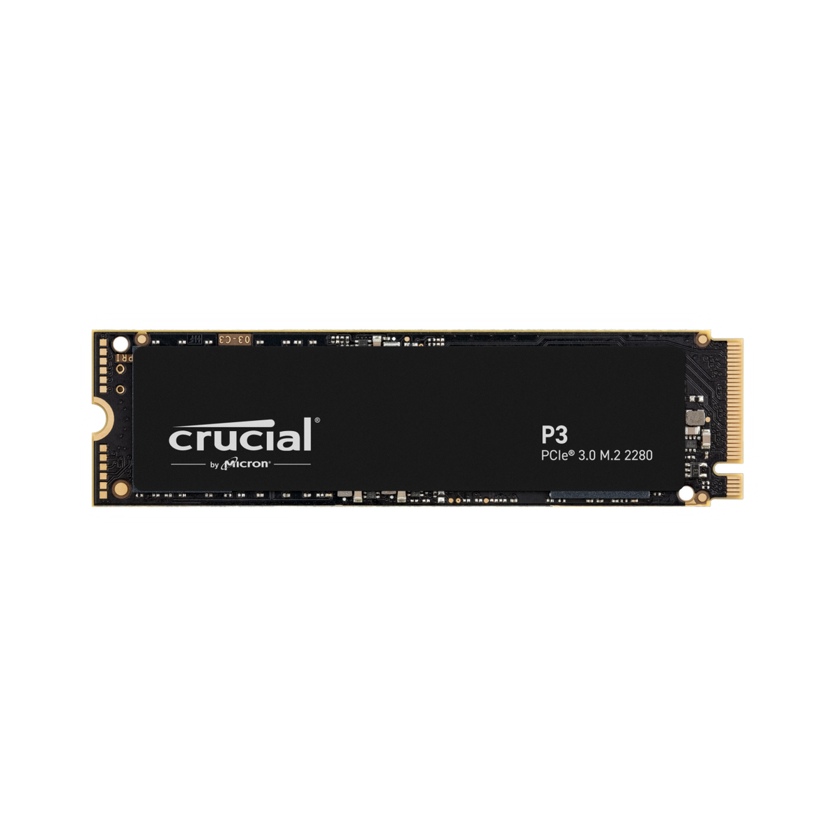 Crucial P3 1TB Gen3 NVMe SSD 3500/3000 MB/s R/W 220TBW 650K/700K IOPS 1.5M hrs MTTF Full-Drive Encryption M.2 PCIe3 5yrs CT1000P3SSD8 [PC]