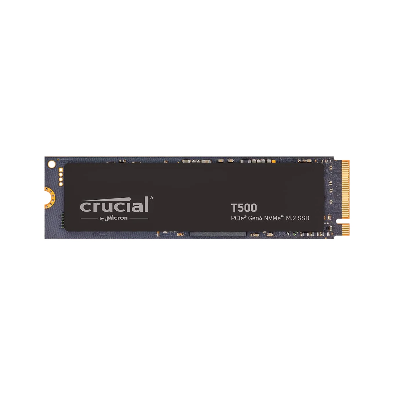 Crucial T500 1TB Gen4 NVMe SSD — transparent dark-mode product image 1, Version 4