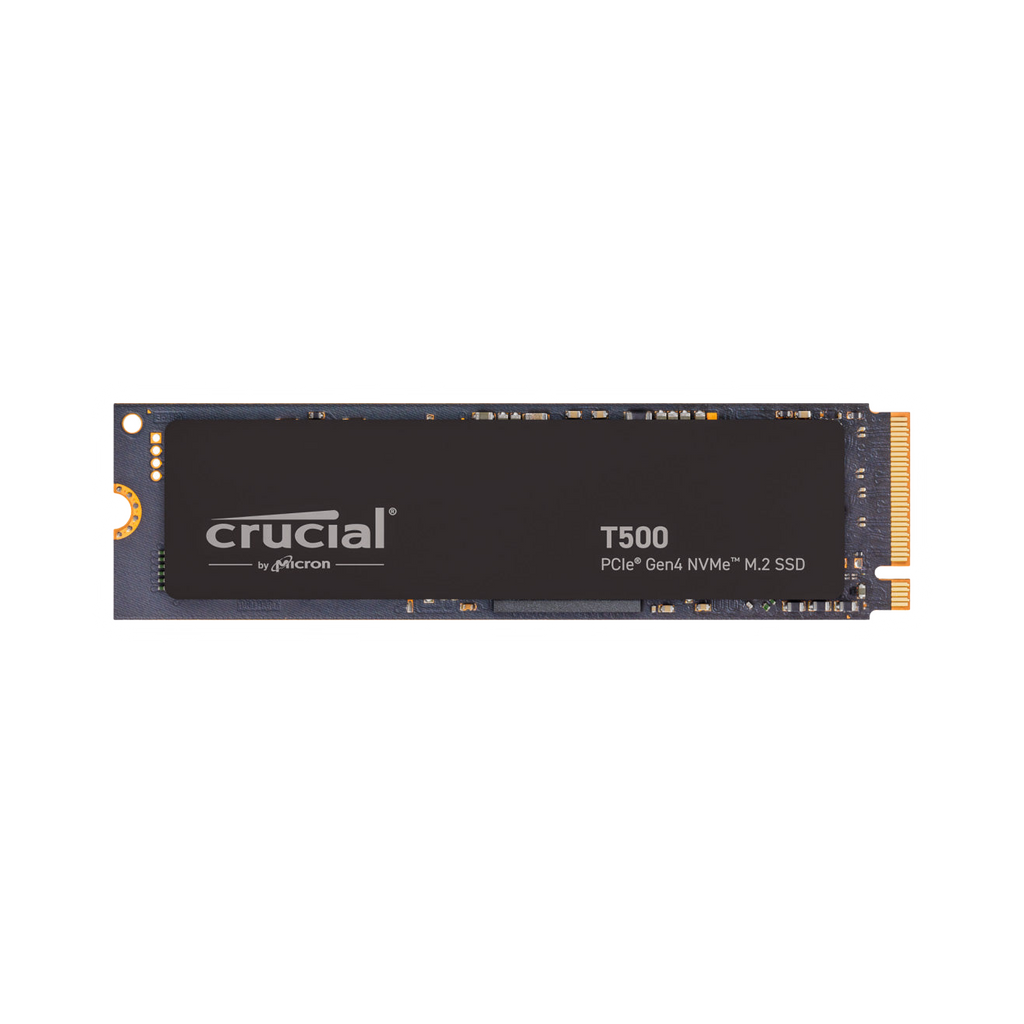 Crucial T500 2TB Gen4 NVMe SSD Heatsink - 7400/7000 MB/s R/W 1200TBW 1440K IOPs 1.5M hrs MTTF Acronis True Image Adobe Creative Cloud PS5 ~MZ-V8P2T0CW [PC]