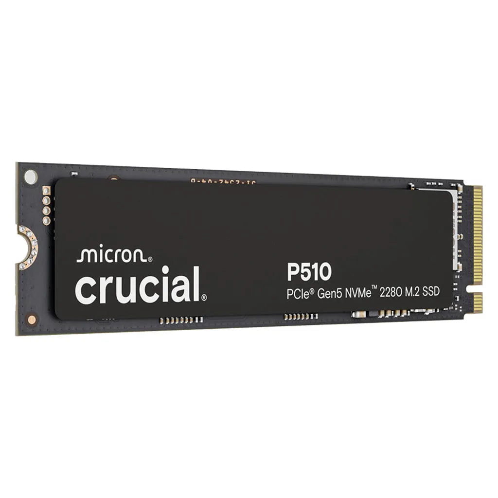 Crucial P510 1TB Gen5 2280 NVMe M.2 SSD 11,000 / 9,500 MB/s R/W 600TBW 1.5M IOPS 1.5M hrs MTTF Full-Drive Encryption 5yrs ~CT1000P310SSD8 [PC]