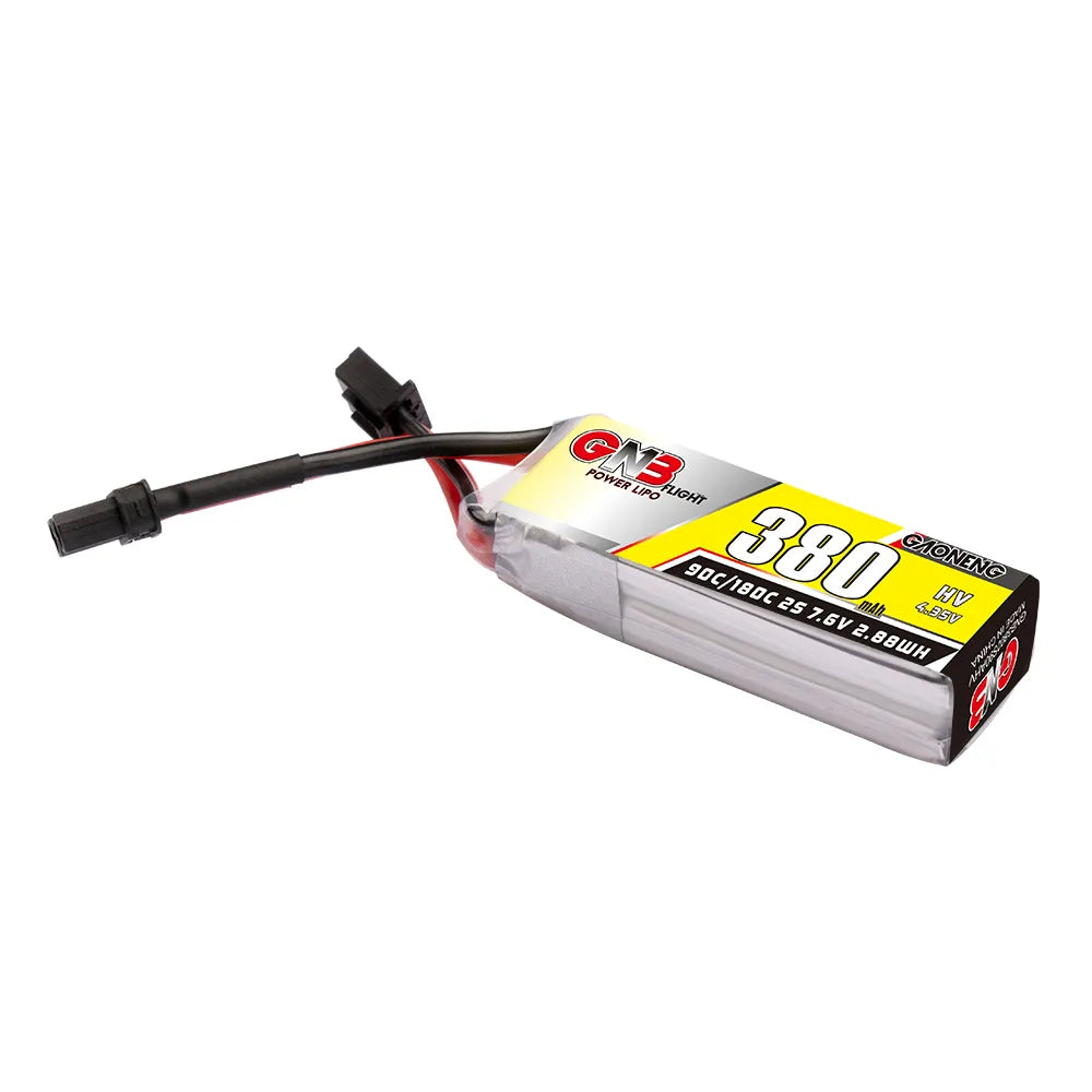 GAONENG GNB LiHV 2S 7.6V 380mAh 90C XT30 LiPo Battery [DG]