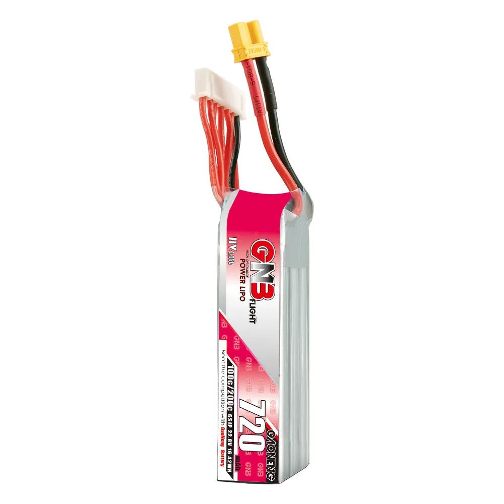GAONENG GNB LiHV 6S 22.8V 720mAh 100C XT30 LiPo Battery Long Type [DG]