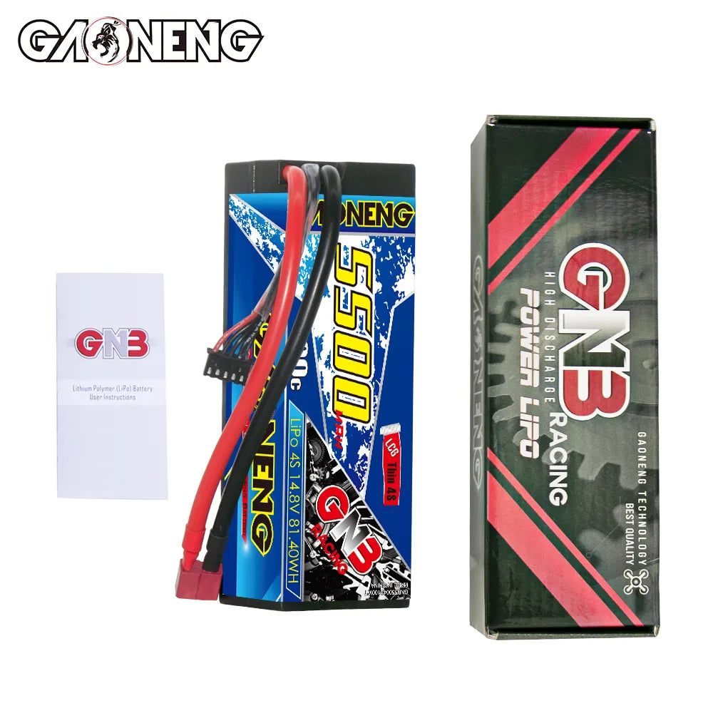 GAONENG GNB 4S 14.8V 5500mAh 100C Cabled 4S LCG Hard Case LiPo Battery T-PLUG [DG]