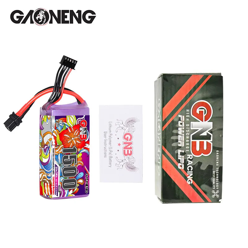 GAONENG GNB LiHV 4S 15.2V 1500mAh 120C XT60 LiPo Battery LongRange [DG]