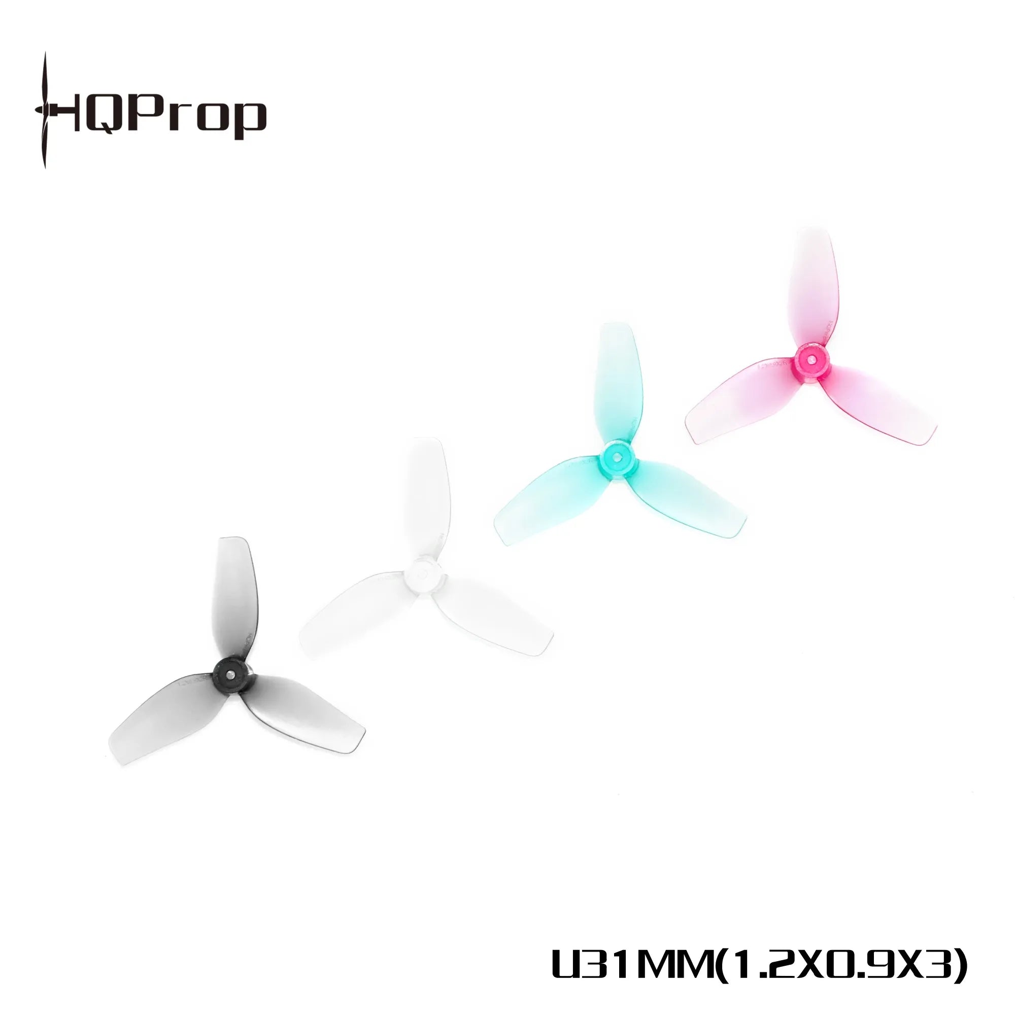 HQProp Ultralight Tri Blade Whoop Prop 31mm (1.2x0.9x3) (2CW + 2CCW) Polycarbonate