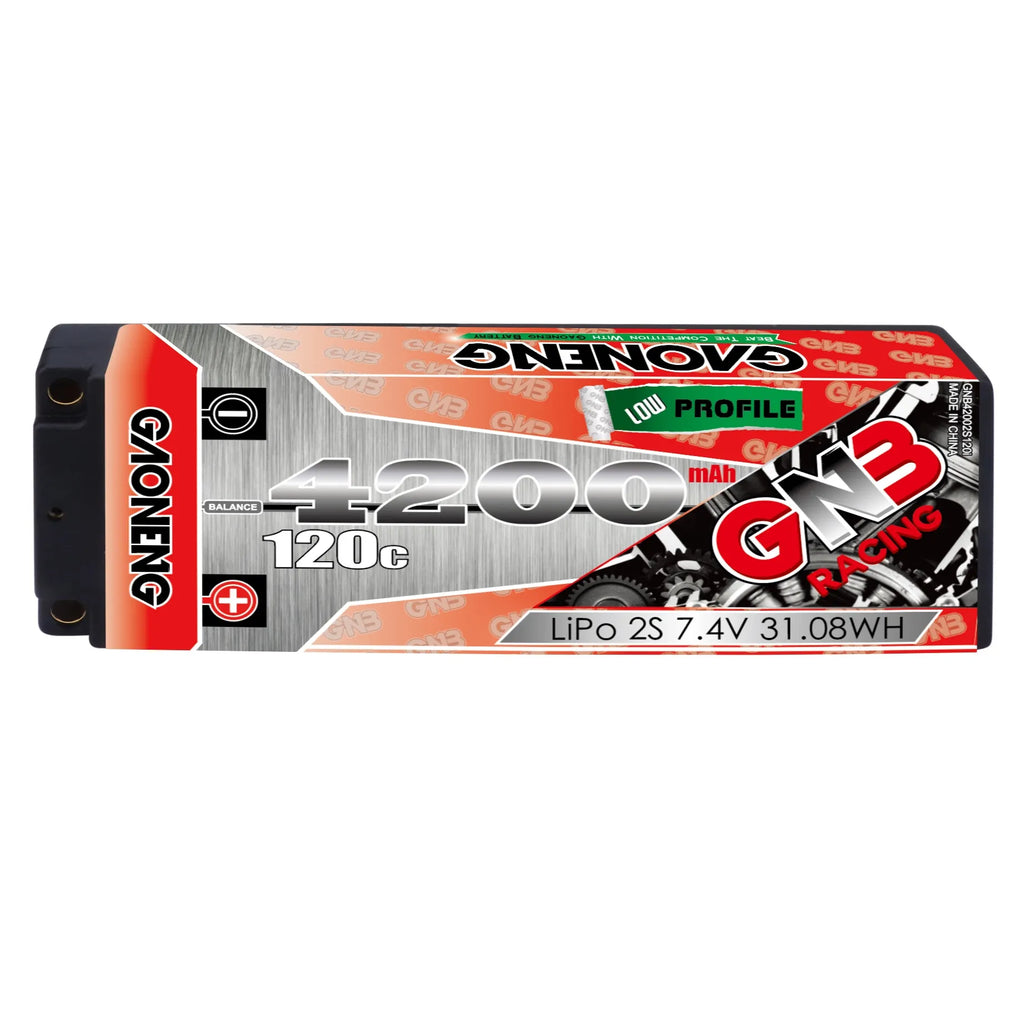 GAONENG GNB 2S 7.4V 4200mAh 120C Ultra LCG 5mm Bullet Hard Case LiPo Battery [DG]