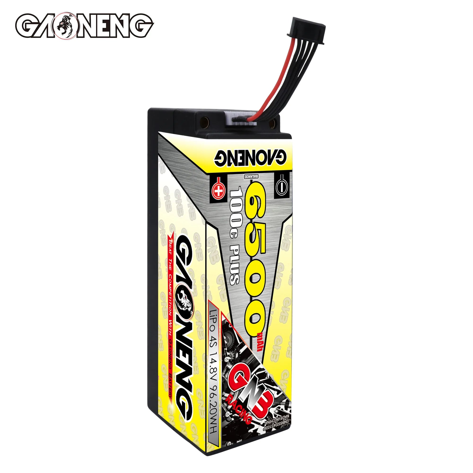 GAONENG GNB 4S 14.8V 6500mAh 100C 5mm Bullet Hard Case LiPo Battery [DG]