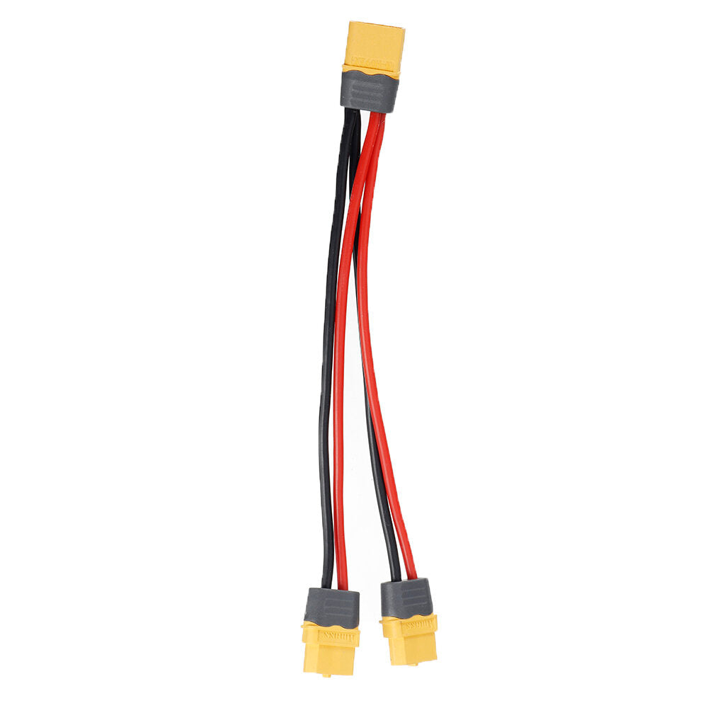 Amass 150mm 16AWG XT60 1 Male Plug to XT60 2 Females Plug Parallel Connection Charging Cable