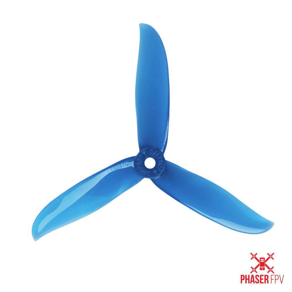Dal Prop Cyclone Tri Blade T5047C Propellers (POPO) 3 Packs (12 Pieces) Crystal Blue