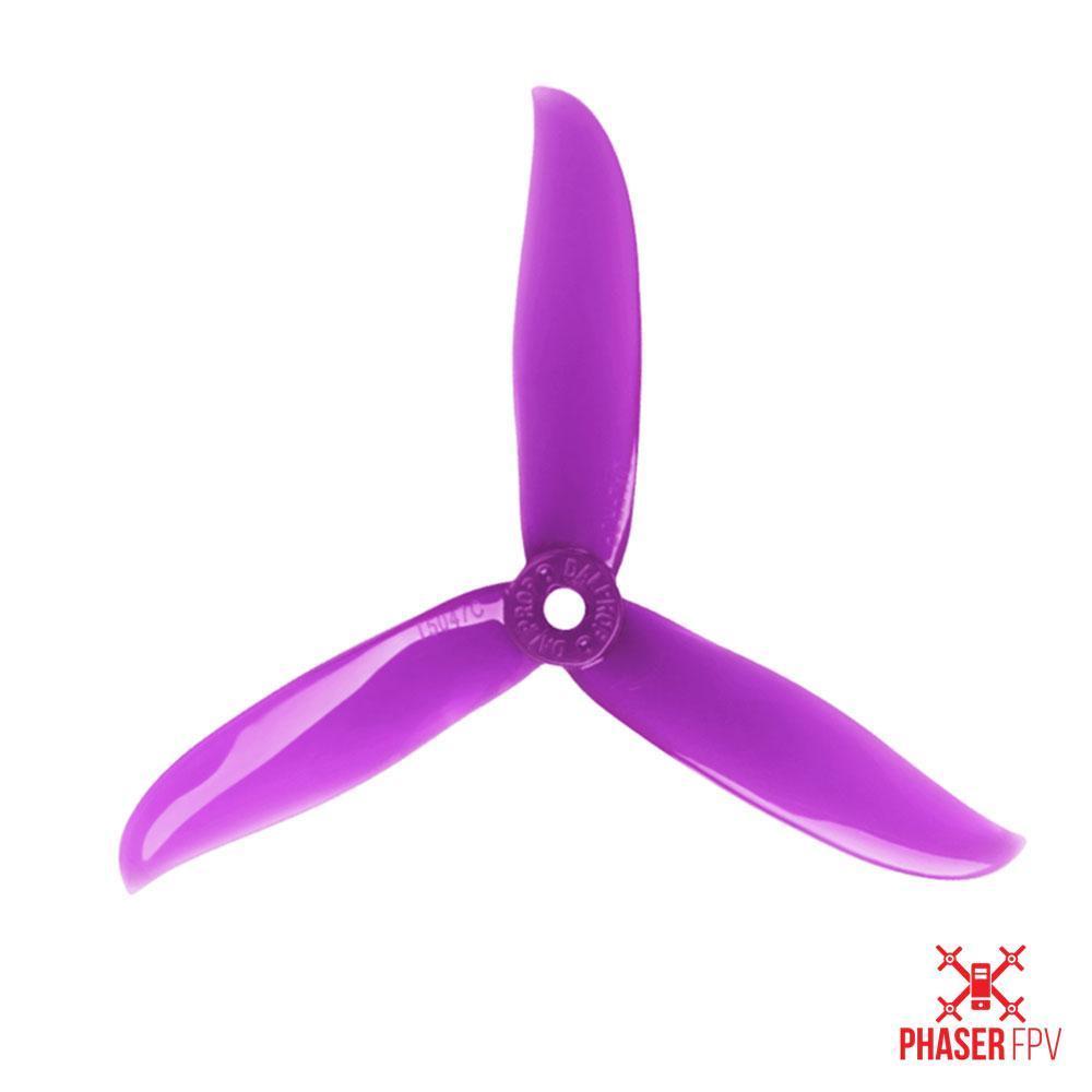 Dal Prop Cyclone Tri Blade T5047C Propellers (POPO) 3 Packs (12 Pieces) Crystal Purple
