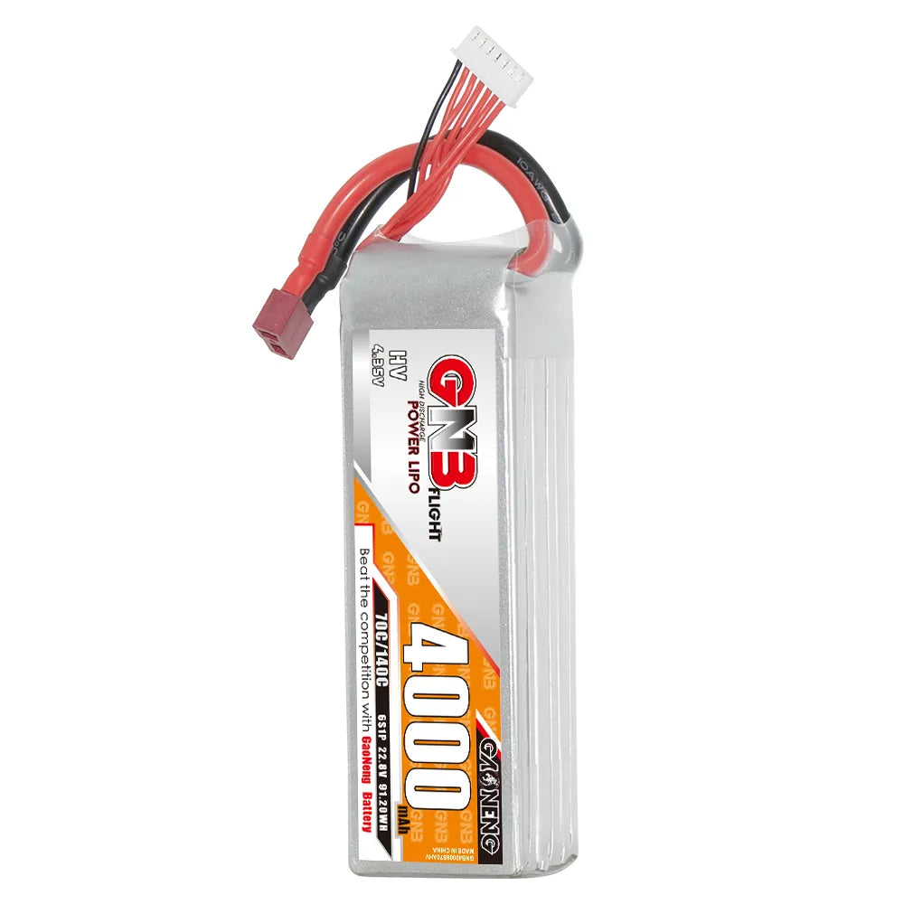 GAONENG GNB LiHV 6S 22.8V 4000mAh 70C LiPo Battery T-PLUG [DG]