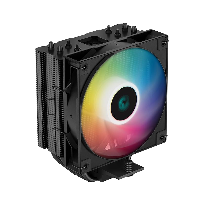 DeepCool AG400 Black ARGB Single Tower CPU Cooler, TDP 220W,120mm Static ARGB Fan, Direct-Touch Copper Heat Pipes, Intel LGA1700/AMD AM5 Support [PC]