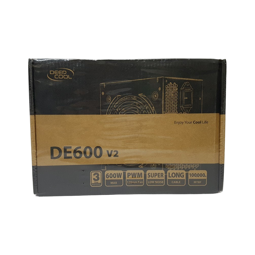 DeepCool DE-600 V2 High Efficiency Gaming True 450W Power Supply Unit 120mm PWM Fan, 160-264V AC 3YWT [PC]