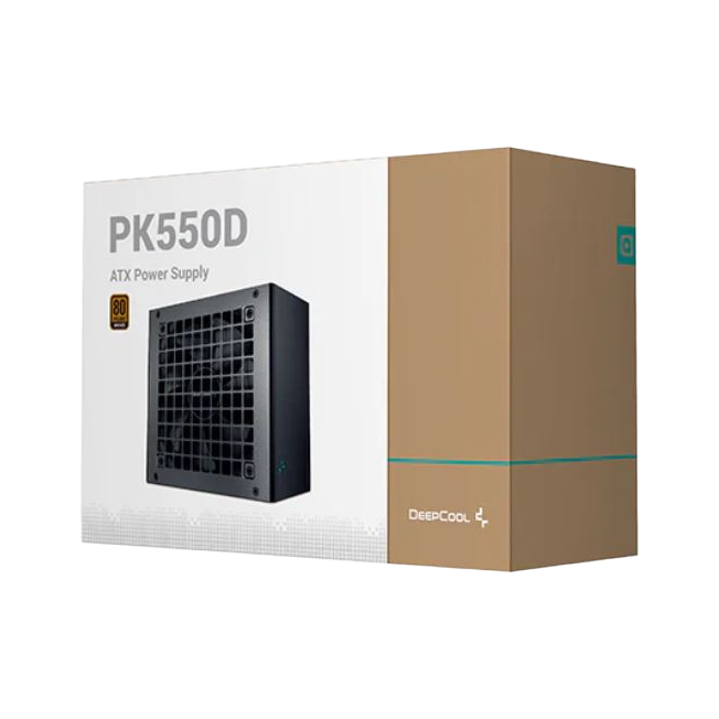DeepCool PK550D 80+ Bronze Power Supply Unit, 120mm Fan, Taiwan Capacitor, DC to DC, ATX12V V2.4, 100,000 MTBF, 85% Efficiency 5YW [PC]