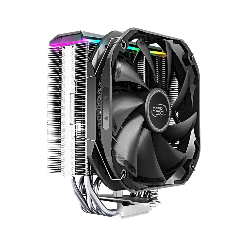 Deepcool AS500 CPU Cooler 5x6mm Heatpipes, Universal RAM Compatibility, TDP 220W, TF140S FDP Fan, ARGB LED Top Cover, Intel LGA2066/2011 AMD AM4 AM3 [PC]